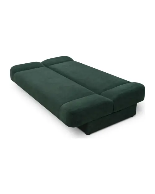 Three-seater sofa bed Lami with storage green