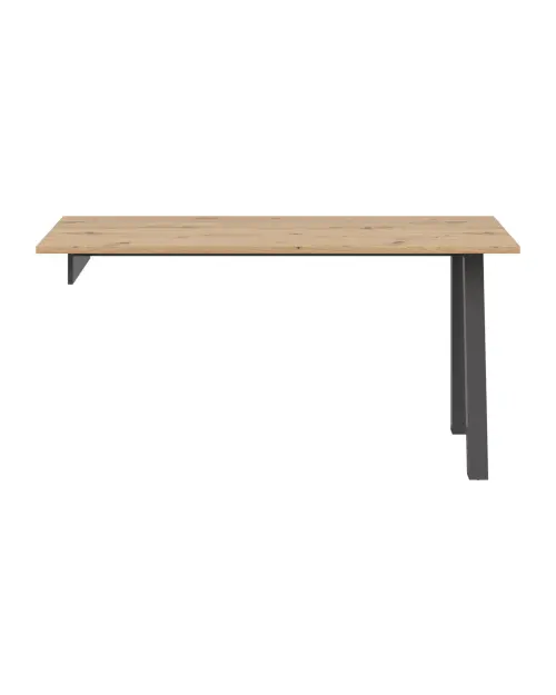 Escritorio con cómoda Homeland 156x150 cm roble artisan/blanco/grafito