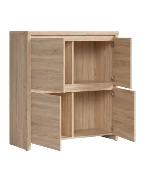 Armario Kaspian 105 cm de cuatro puertas roble sonoma