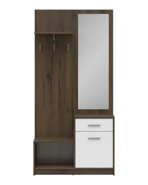 Set de recibidor Nepo Plus 90 cm roble noble/blanco