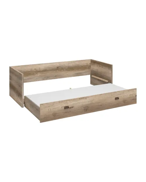 Estructura de cama Malcolm 80-160x200 extensible con contenedor roble canyon monument