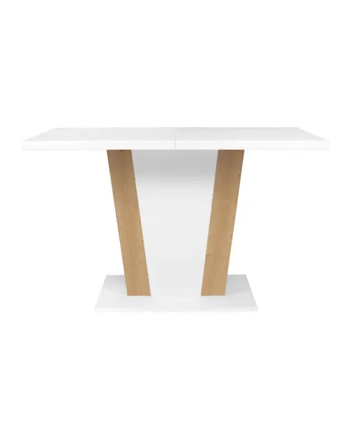 Стол раскладной Zalder 120/160x68 дуб артизан/белый