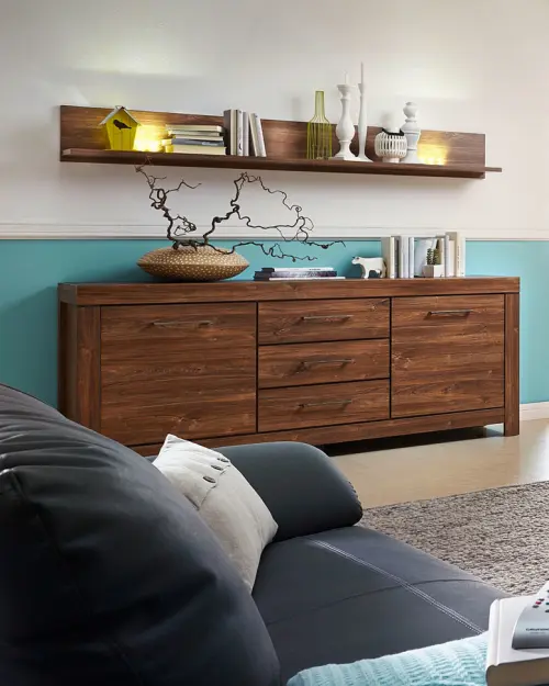 Cómoda Gent 200 cm con 2 puertas y 3 cajones roble stirling