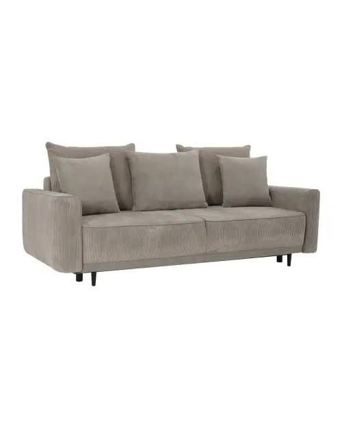 Трехместный диван Larisa 2 раскладной с ящиком, шенилловый бежевый