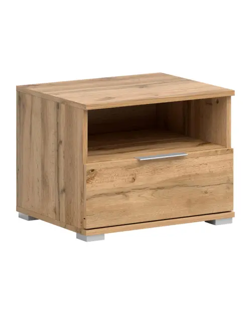 Mesita de noche Zele 50 cm con cajón roble wotan