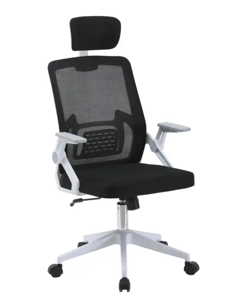 Silla giratoria Born negro-blanco