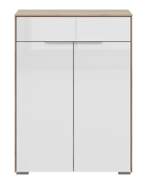 Cómoda Nevada 81 cm con 2 puertas y un cajón roble riviera