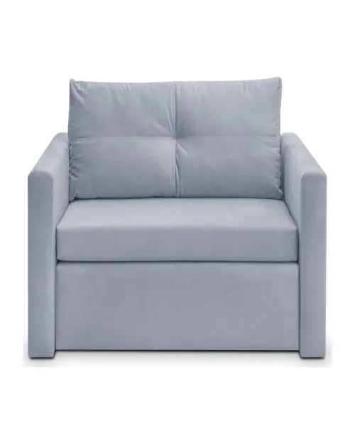 Диван односпальный раскладной Bunio с ящиком серый