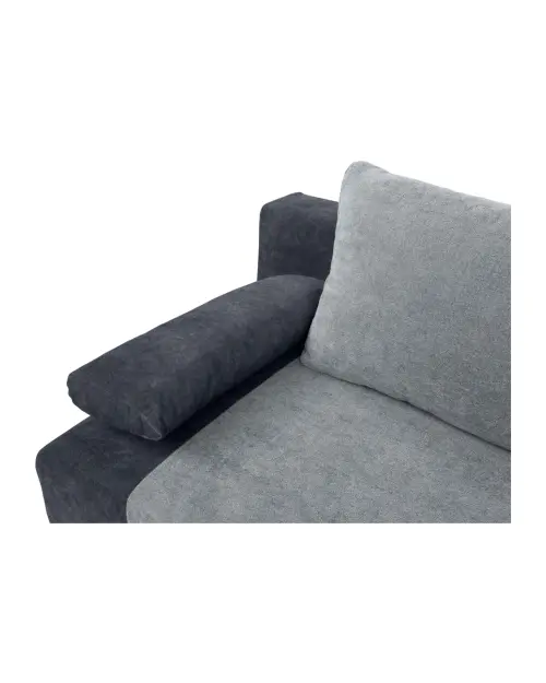 Three-seater sofa bed Daria III with storage velvet grey