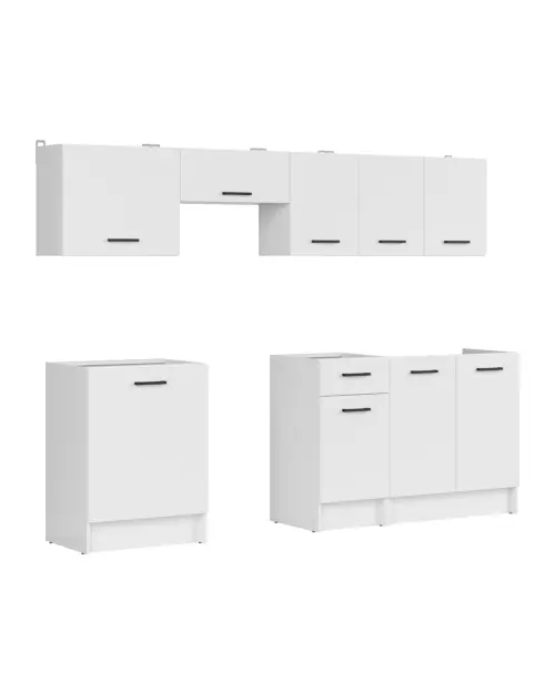 Conjunto de cocina Sara Line 240 cm blanco