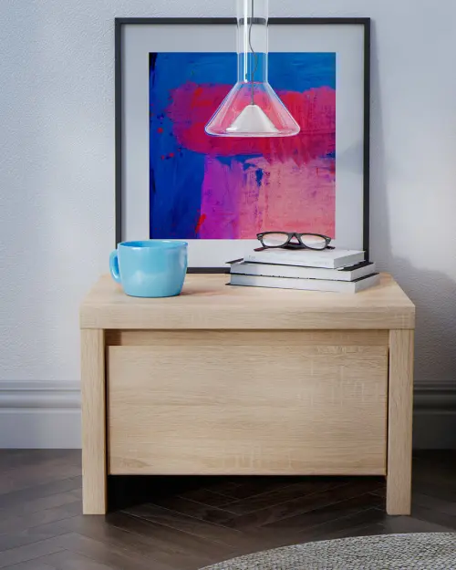 Тумба приліжкова Kaspian 51 см з шухлядою дуб сонома