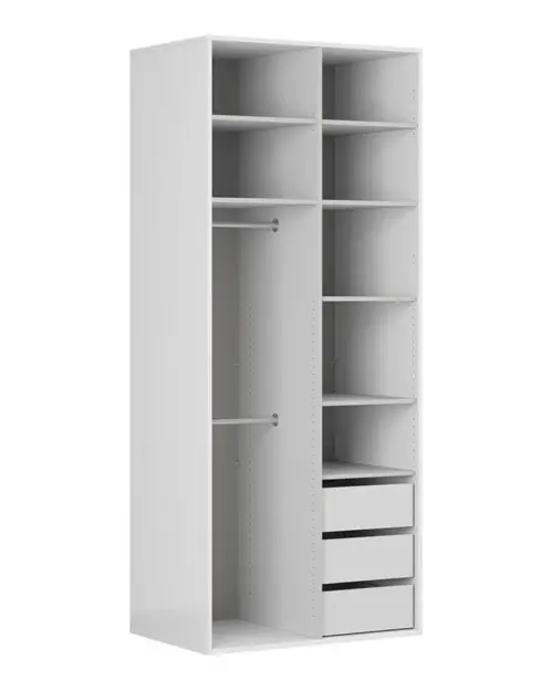 Two-door wardrobe Flex 100 cm white/graphite