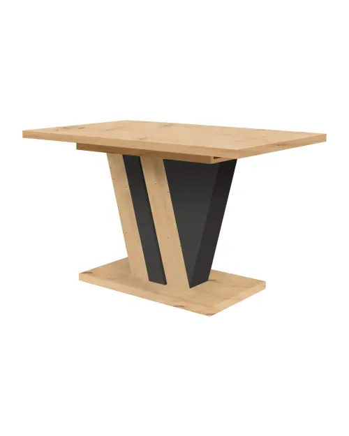 Стол раскладной Zatar 125/170x75 дуб артизан/черный