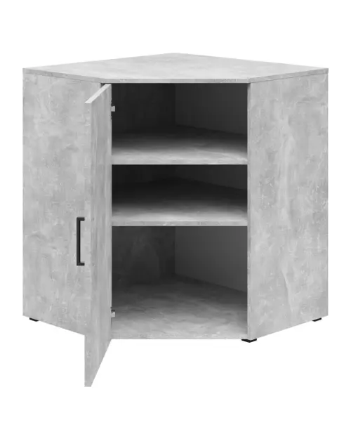 Estantería de esquina MultiDo 71,5x71,5 cm con puertas atelier claro