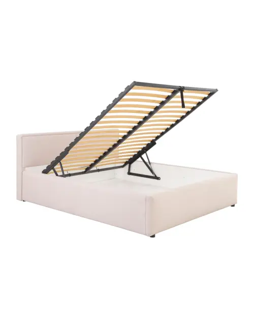 Cama tapizada Nedin 160x200 beige