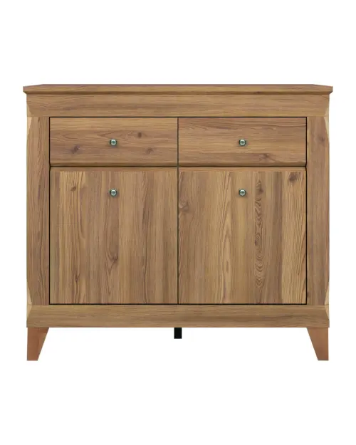Cómoda Bergen 110 cm con 2 puertas y 2 cajones alerce sibiu dorado