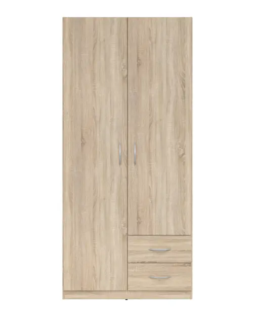 Two-door wardrobe Casao 91 cm with drawers sonoma oak