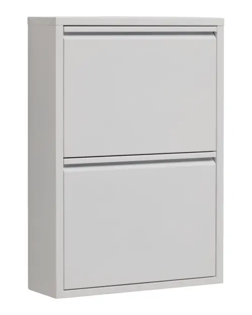 Two-door shoe cabinet Fly white