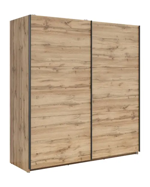 Armario de puertas correderas Tetrix 183 cm roble wotan
