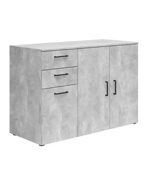 Cómoda MultiDo120 cm con 3 puertas y 2 cajones atelier claro