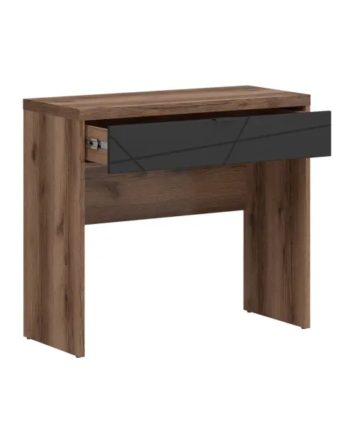 Tocador Forn 39 cm con cajón roble delano oscuro/negro mate
