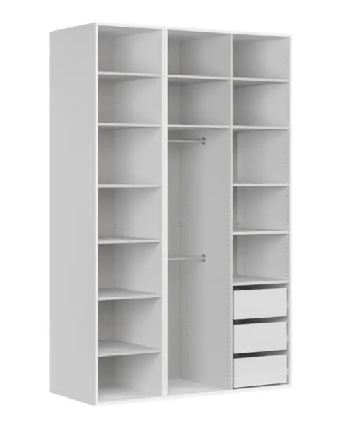 Szafa modułowa Flex 150 cm z 3 drzwiami biały/dąb mauvella