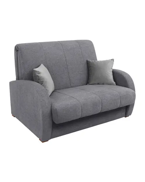 Sofá de dos plazas con función de cama y arcón POLI gris