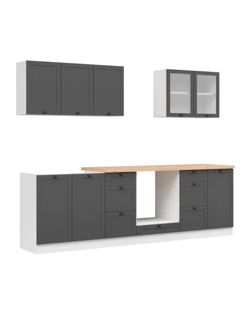 Zestaw kuchenny Junona Line 260 cm grafit z blatem