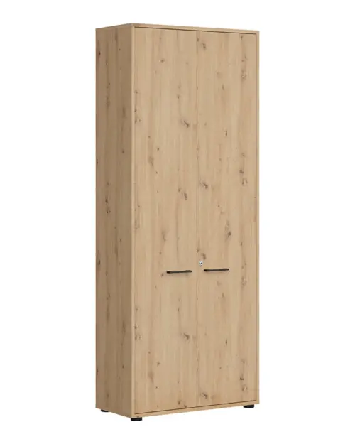 Librería con cerradura Space Office 80 cm con 2 puertas roble artisan