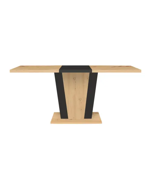 Stół rozkładany Zalder 120/160x68 dąb artisan/czarny