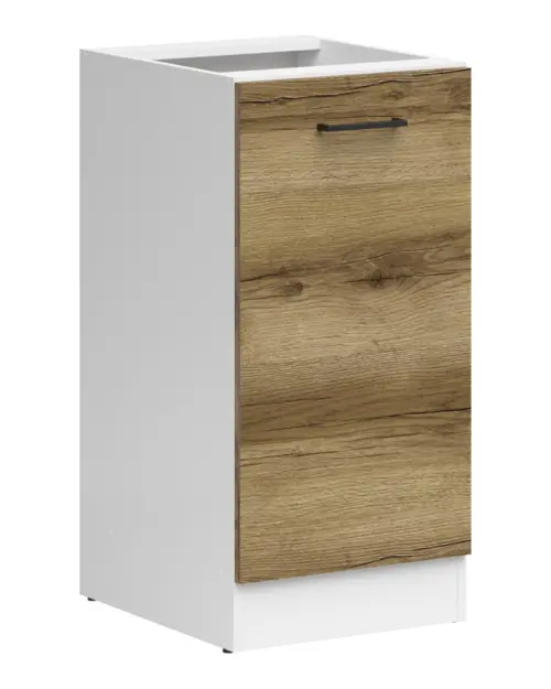 Mueble de cocina bajo Junona Line 40 cm izquierdo sin encimera roble delano claro