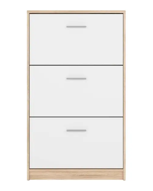 Zapatero Nepo Plus 70 cm con 3 puertas roble sonoma/blanco