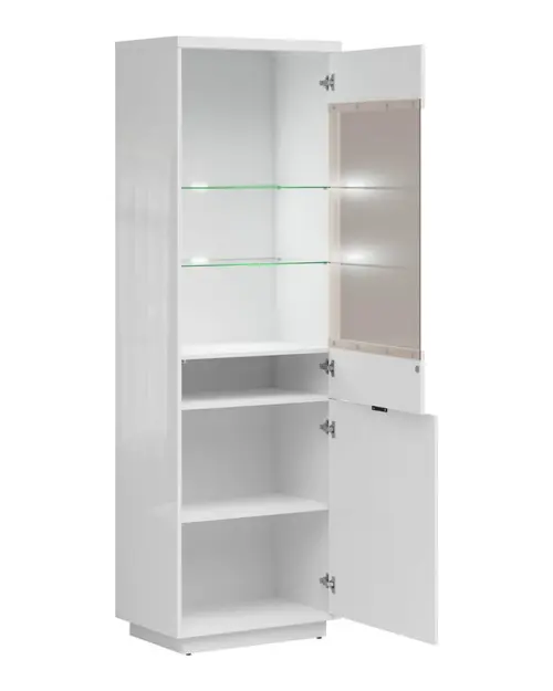 Vitrina Forn 64 cm con 2 puertas blanco brillo