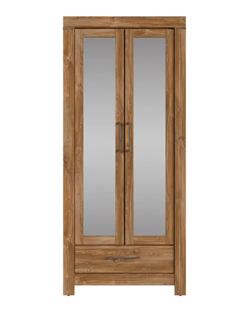 Estantería Gent 88 cm con cajón y 2 puertas con espejo roble stirling