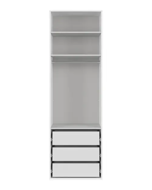 Armario de dos puertas Flex 75 cm con espejo blanco