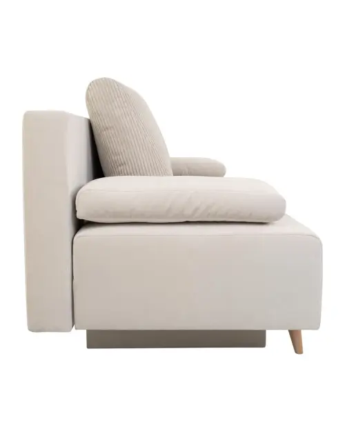 Three-seater sofa bed Leon with storage beige