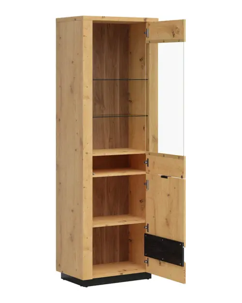 Vitrina Ostia 67 cm con 2 puertas roble artisan