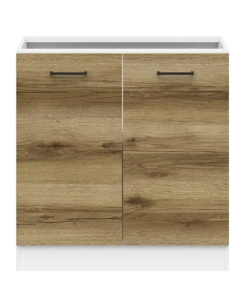 Mueble de cocina bajo fregadero Junona Line 80 cm roble delano claro