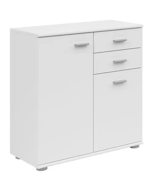 Chest of drawers Noeda 71 cm with 2 doors and 2 drawers white