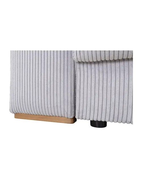 Sofá de tres plazas Peter cama con arcón de pana gris