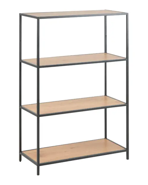 Estantería Seaford 77 cm con 3 estantes roble salvaje mate