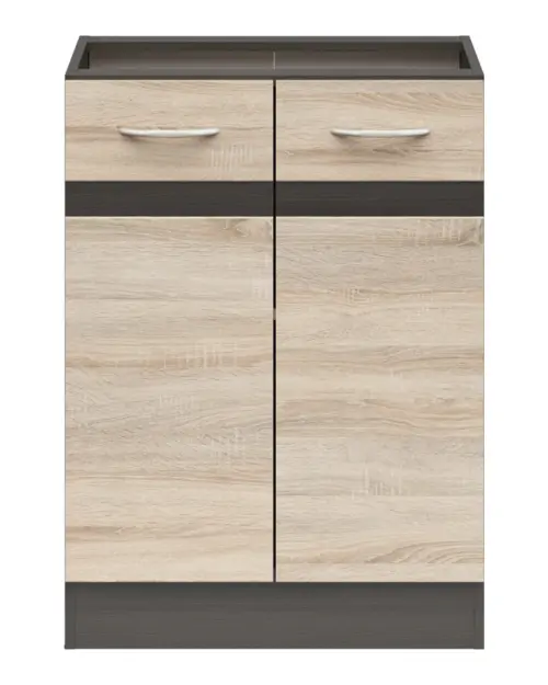Szafka dolna kuchenna Junona Line 60 cm dwudrzwiowa dąb sonoma