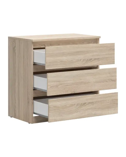 Cómoda Tetrix 75 cm con 3 cajones roble sonoma