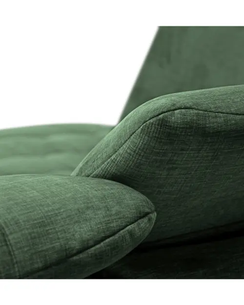 Left-hand corner sofa Aragon pull-out with adjustable headrest and seat green