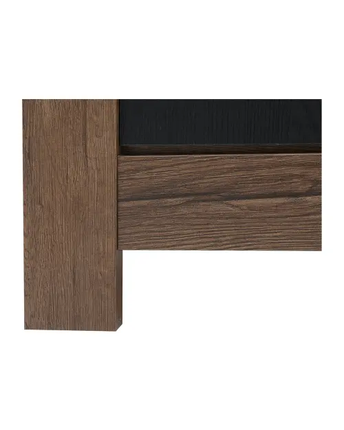 Mueble RTV Balin 140 cm con 2 cajones y estante roble monastery/negro