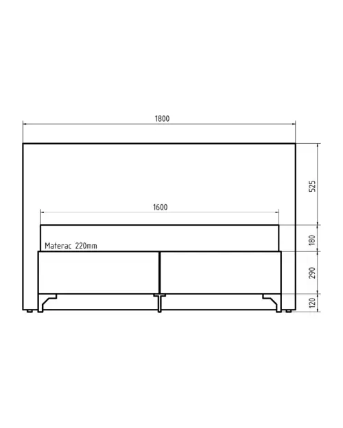 Континентальная кровать Joy 160x200 с контейнерами синяя