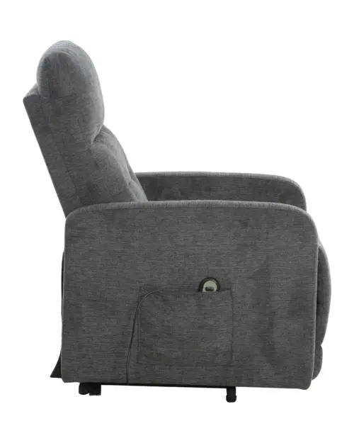 Traditional Grand armchair with relax function grey
