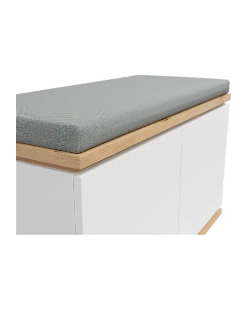 Zapatero Yamael 85 cm con asiento blanco