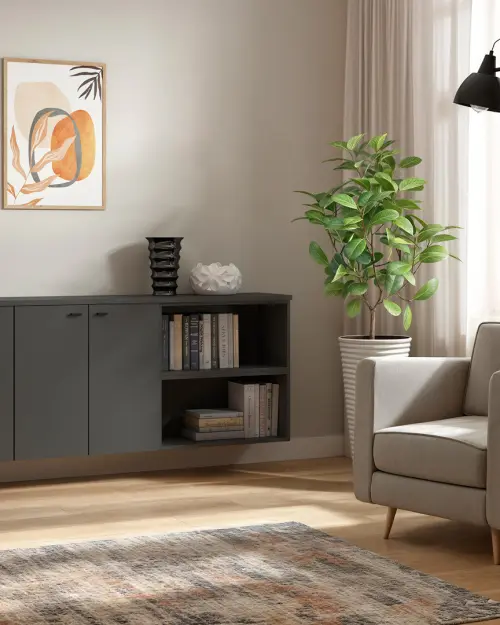 Estantería System 64 con estante grafito