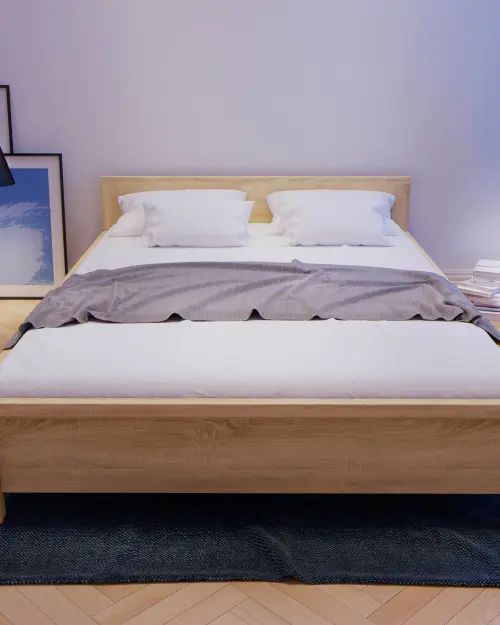 Cama Kaspian 140x200 roble sonoma